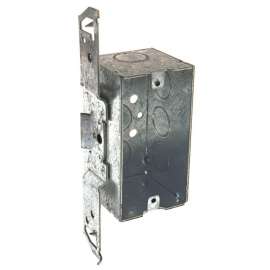 RACO 678 Handy Box, 1-Gang, Galvanized Steel, Gray