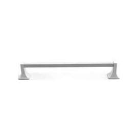 Boston Harbor Towel Bar, 18 In L, Concealed Screw Mount, Durable Zinc And Aluminum, White Painting