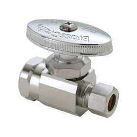 BrassCraft OR12X C1 Stop Valve, 1/2 x 3/8 in Compression x FIP, Brass, Chrome