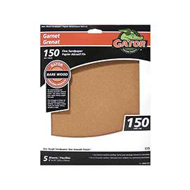 Gator 4464-012 Sanding Sheet, 150-Grit, Garnet