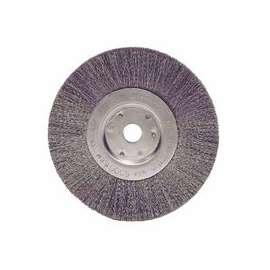 Narrow Face Crimped Wire Wheel, 6 in D, .0104 Stainless Steel Wire