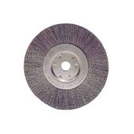 Narrow Face Crimped Wire Wheel, 6 in D x 3/4 W, .0118 Stainless Steel, 6,000 rpm