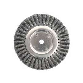 Standard Twist Knot Wire Wheel, 8 in D x 5/8 in W, .014 in Steel Wire, 6,000 rpm