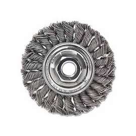 Standard Twist Knot Wire Wheel, 8 in D x 5/8 in W, .023 in Steel Wire, 6,000 rpm