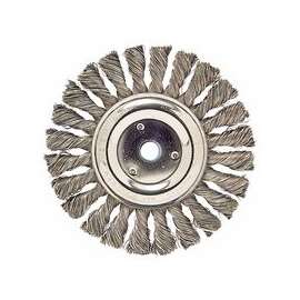 Cable Twist Knot Wire Wheel, 6 in D x 3/8 in W, .023 in Steel Wire, 9,000 rpm