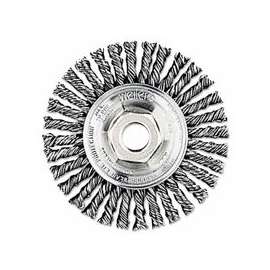 Roughneck Stringer Bead Wheel, 6 in D x 1/2 W, 24 Knots, .023 Wire, 12,500 rpm