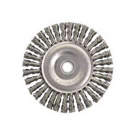 Roughneck Stringer Bead Wheel, 4 in Dia, .02 in Wire, 1/2-3/8 in Arbor