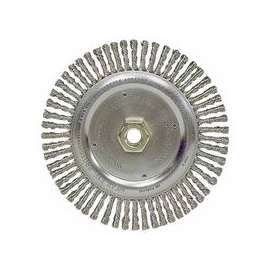 Roughneck Stringer Bead Wheel, 6 7/8 D x 3/16 W, .02 Stainless Wire, 9,000 rpm