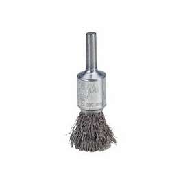 Crimped Wire Solid End Brushes, Steel, 25,000 rpm, 1/2" x 0.0104"