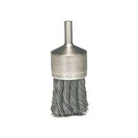 Hollow-End Knot Wire End Brush, Steel, 22,000 rpm, 3/4" x 0.014"