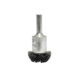 Stem-Mounted Circular Flared End Brushes, Stainless Steel, 25,000 rpm, 1" x