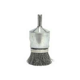Banded Crimped Wire End Brushes, Steel, 20,000 rpm, 3/4" x 0.0104"