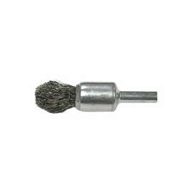 Controlled Flare End Brushes, Steel, 25,000 rpm, 1/2" x 0.014"