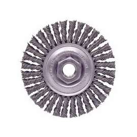 Roughneck Stringer Bead Wheel, 4 in D x 3/16 in W, .02 in Steel Wire, 20,000 RPM