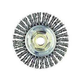 Roughneck Stringer Bead Wheel, 4 in D x 3/16 W, .02 Stainless Wire, 20,000 rpm