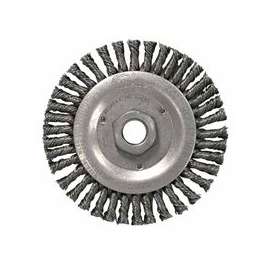 Stringer Bead Brush, 4 1/2 in D x 3/16 in W, .02 in Carbon Steel, 12,500 rpm