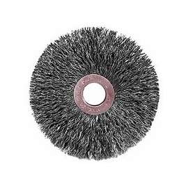 Copper Center Wire Wheel, 3 in D x 5/8 in W, .0118 in Steel Wire, 20,000 rpm