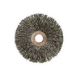 Copper Center Wire Wheel, 3 in D x 5/8 in W, .014 in Steel, 1/2-3/8 Arbor Hole