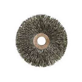 Copper Center Wire Wheel, 3 in D x 5/8 in W, .014 Stainless Steel, 20,000 rpm