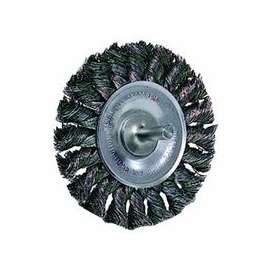 Standard Twist Knot Wire Wheel, 3 in D x 3/8 in W, .02 in Steel Wire, 25,000 rpm