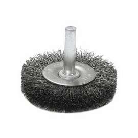 Crimped Wire Radial Wheel Brush, 3 in D x 1/2 in W, .014 Steel Wire, 20,000 rpm