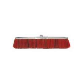 Vortec Pro Strip Broom, 24 in, Metal Block, 3 in Trim L, Polypropylene Fill, Red