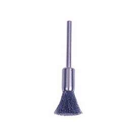 Miniature Stem-Mounted End Brushes, Stainless Steel, 0.005 in, 25,000 rpm