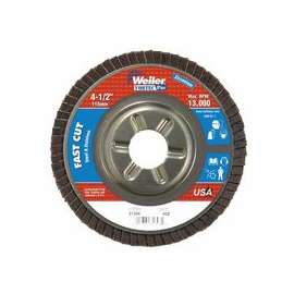 Vortec Pro Abrasive Flap Discs,4.5", 40 Grit, 7/8 Arbor, 13,000 rpm, Alum Back