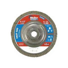 Vortec Pro Abrasive Flap Discs,4.5", 60 Grit, 5/8 Arbor, 13,000 rpm, Alum Back