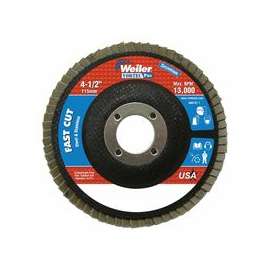 Vortec Pro Abrasive Flap Discs,4.5", 36 Grit, 7/8 Arbor, 13,000 rpm, Phenolic