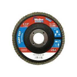 Vortec Pro Abrasive Flap Discs,4.5", 40 Grit, 7/8 Arbor, 13,000 rpm, Phenolic
