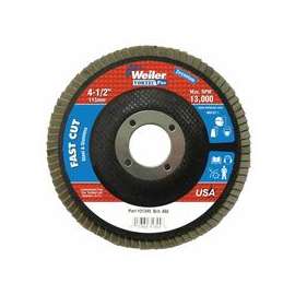 Vortec Pro Abrasive Flap Discs,4.5", 60 Grit, 7/8 Arbor, 13,000 rpm, Phenolic