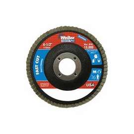 Vortec Pro Abrasive Flap Discs,4.5", 120 Grit, 7/8 Arbor, 13,000 rpm, Phenolic