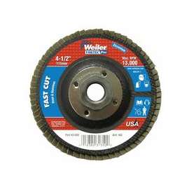 Vortec Pro Abrasive Flap Discs,4.5", 40 Grit, 5/8 Arbor, 13,000 rpm, Phenolic
