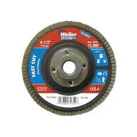 Vortec Pro Abrasive Flap Discs,4.5", 60 Grit, 5/8 Arbor, 13,000 rpm, Phenolic