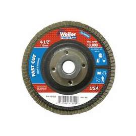 Vortec Pro Abrasive Flap Discs,4.5", 80 Grit, 5/8 Arbor, 13,000 rpm, Phenolic