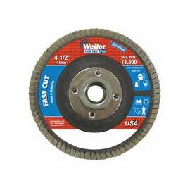 4-1/2" x 5/5-11" A, Abrasive Flap Disc, Flat, Phenolic Backing, 8 oz