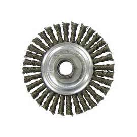 Vortec Pro Knot Wire Wheel, 4 in D x Narrow W, .02 in Carbon Steel, 20,000 rpm