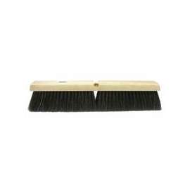Horsehair/Tampico Medium Sweep Brushes, 24 in Hardwood Block, 3 in Trim L, BK