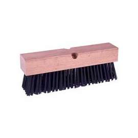 Wire Brooms, 14 in Hardwood Block, 5 in Trim L, Flat Wire