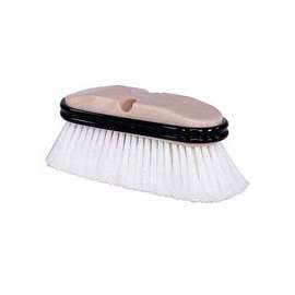 Truck Wash Brush, 9 1/2 in Foam Block, 2.5 in Trim L, Flagged White Polystyrene