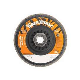 Trimmable Tiger Flap Discs, 4 1/2 in, 40 Grit, 5/8 Arbor, 13,000 rpm