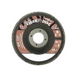 Big Cat High Density Flat Style Flap Discs, 4.5", 60 Grit, 7/8 Arbor, 12,000 rpm