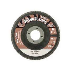 Big Cat High Density Flat Style Flap Discs, 4.5", 80 Grit, 7/8 Arbor, 12,000 rpm