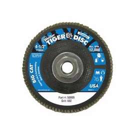 Big Cat High Density Flat Style Flap Discs, 4.5", 60 Grit, 5/8 Arbor, 12,000 rpm