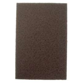 Non-Woven Hand Pads, Heavy-Duty, 9 x 6, Brown, Aluminum Oxide