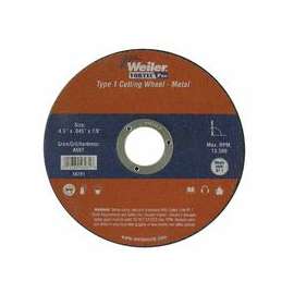 Wolverine Thin Cutting Wheels, 4 1/2 in x .045 in, 60 Grit, T, Aluminum Oxide