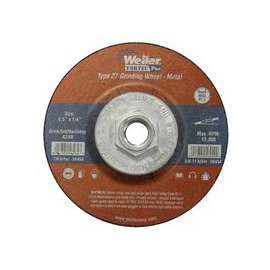 Wolverine Grinding Wheels, 4 1/2 in Dia, 1/4 in Thick, 5/8 in - 11, 24 Grit, R