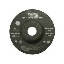 Wolverine Grinding Wheels, 4 1/2 in Dia, 1/4 in Thick, 7/8 in Arbor, 24 Grit, N