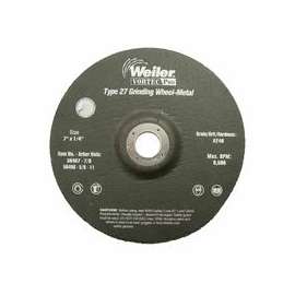 Wolverine Grinding Wheels, 7 in Dia, 1/4 in Thick, 7/8 in Arbor, 24 Grit, R